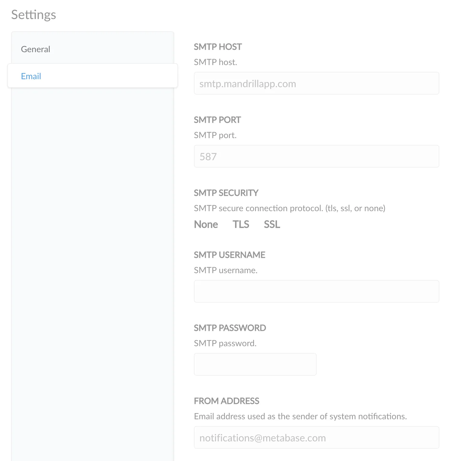 Email Credentials
