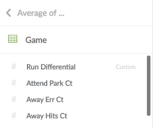 Field in dropdown