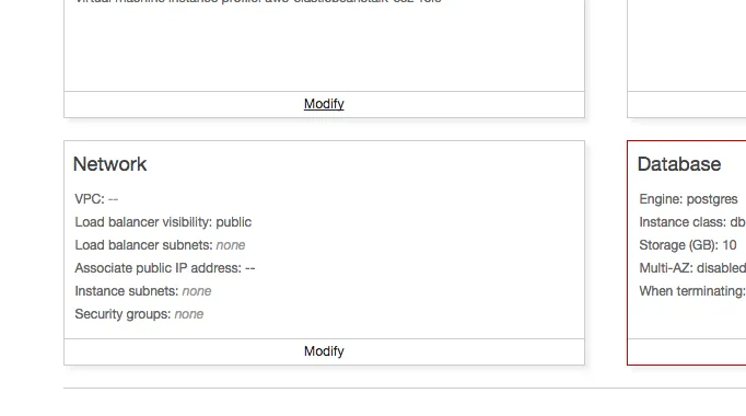 Elastic Beanstalk VPC Entry