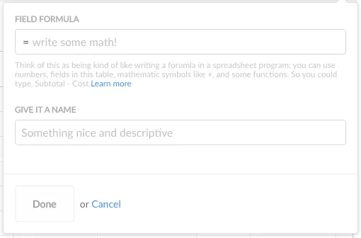 Custom fields
