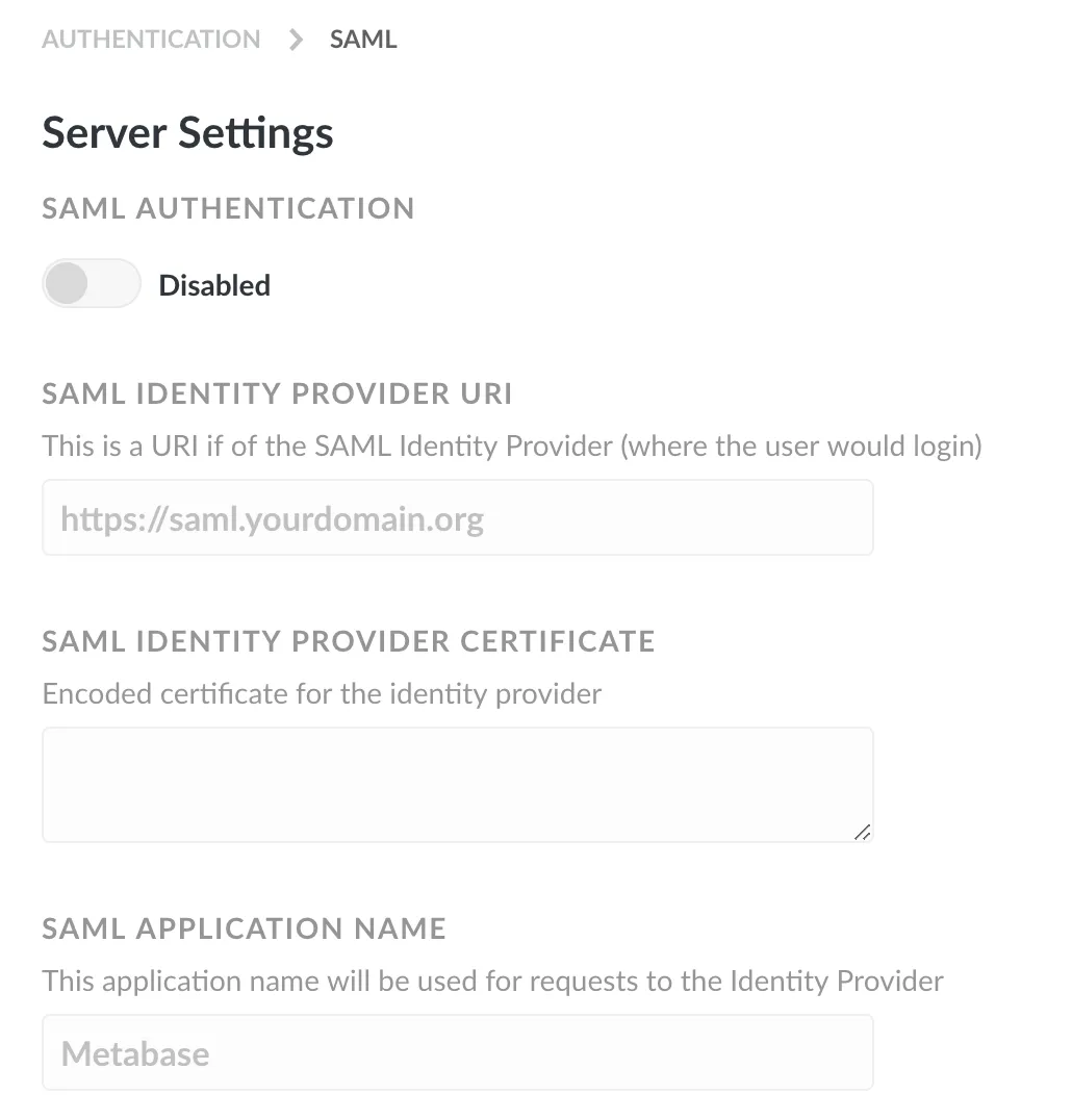 SAML form