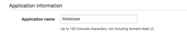 Elastic Beanstalk ApplicationInformation