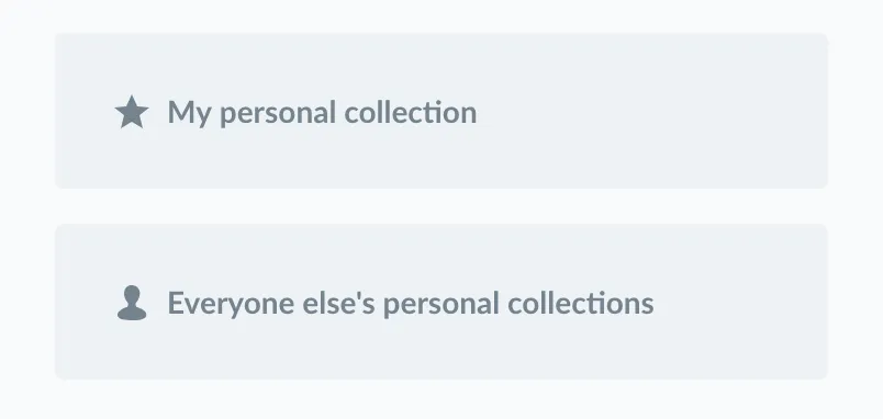Personal collections