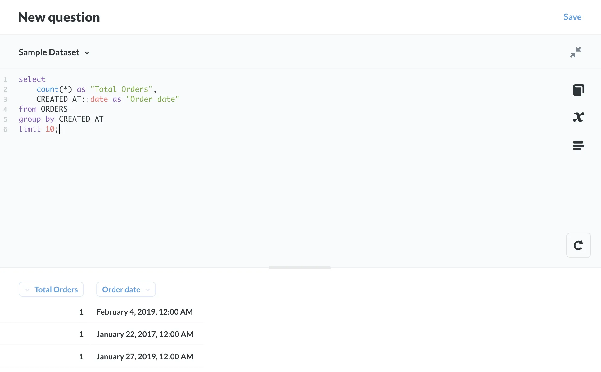 SQL editor