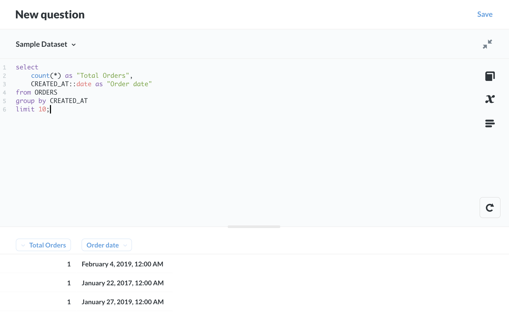 SQL editor