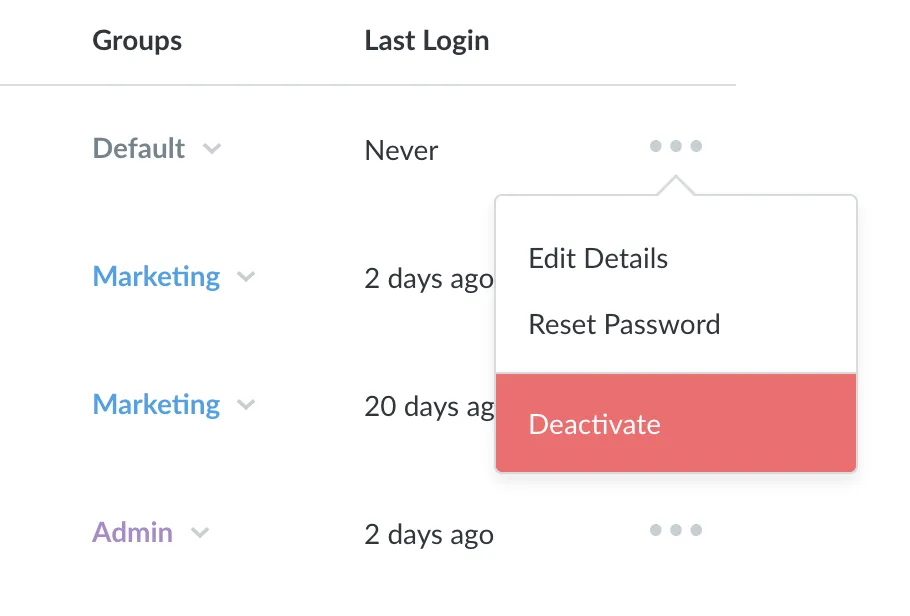 Remove a user
