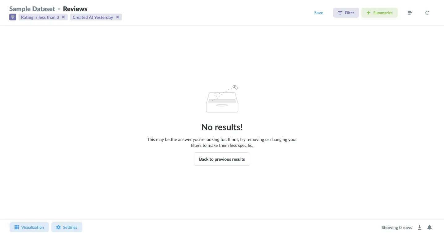 No results