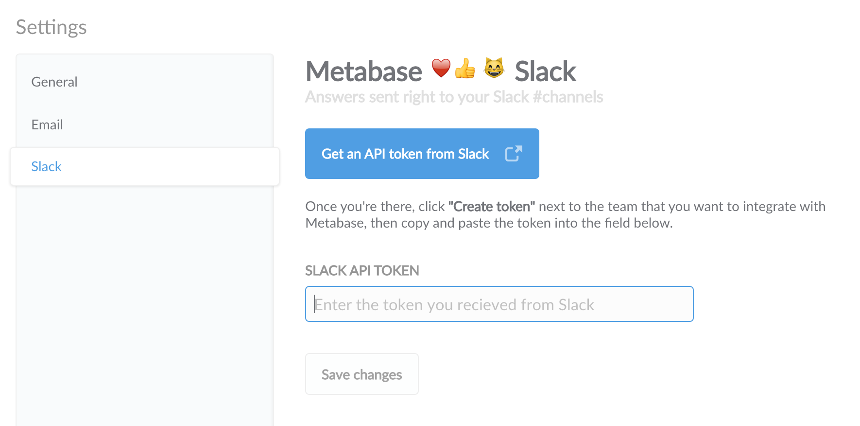 Slack Settings