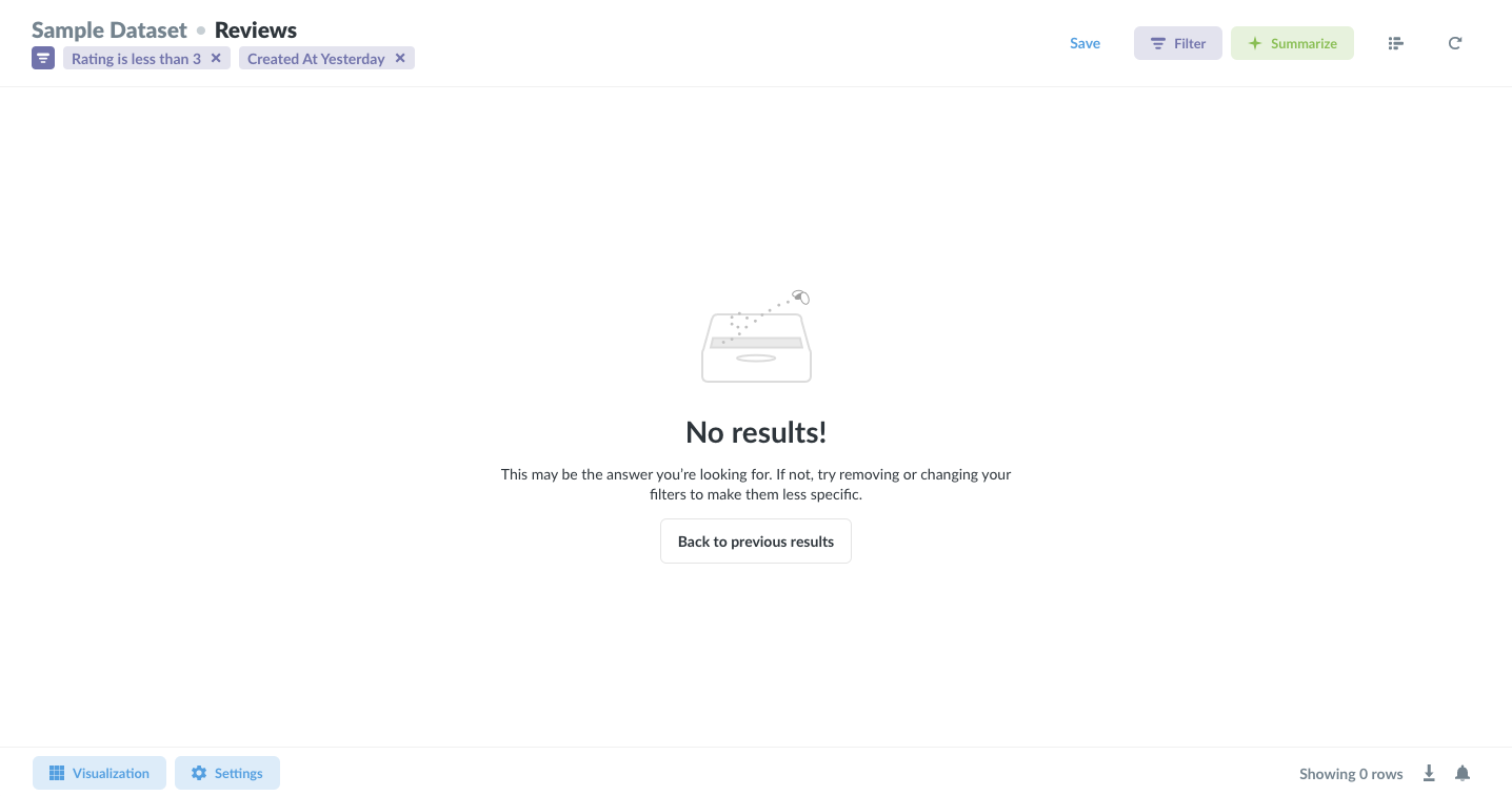 No results