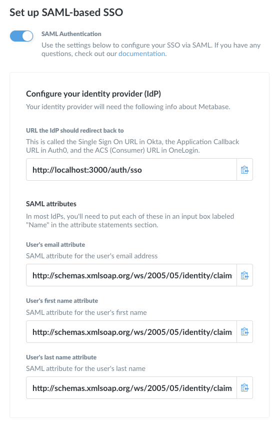 SAML form