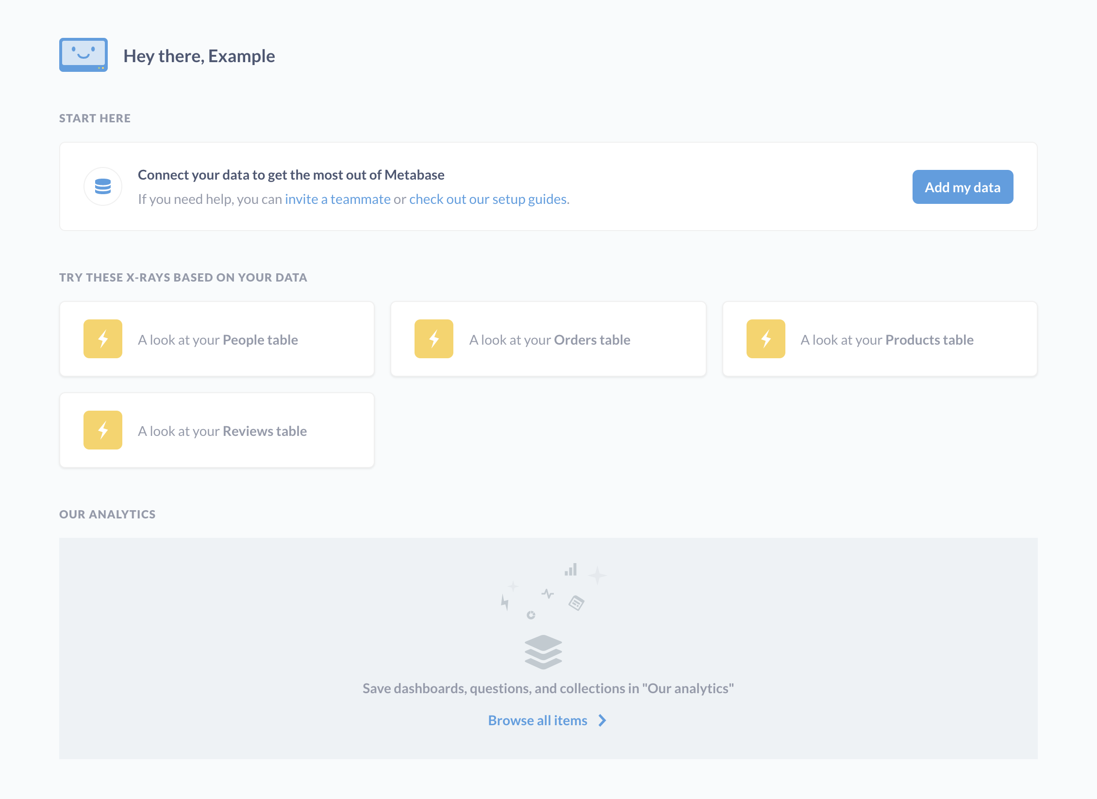 The home page