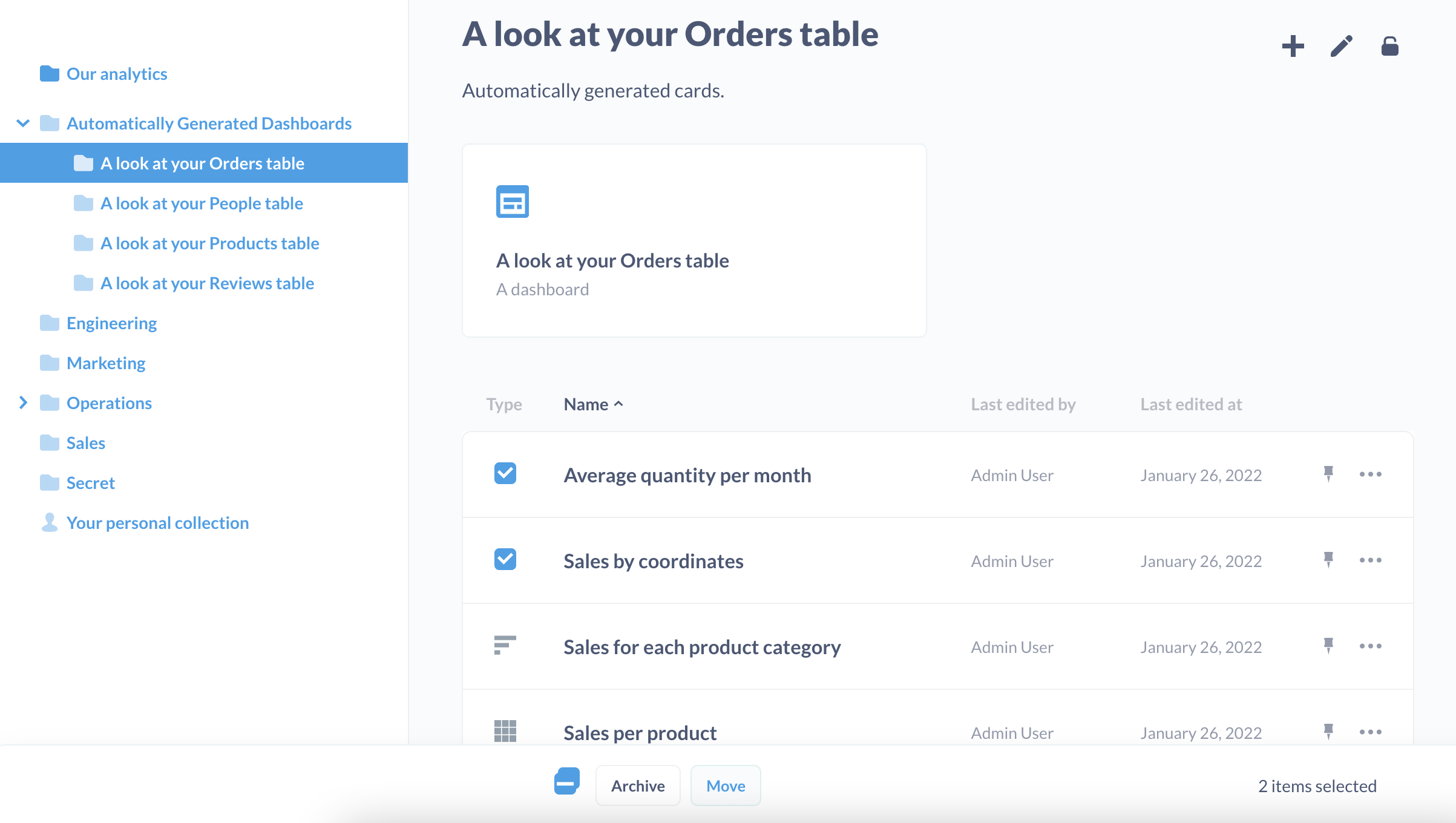 Selecting questions