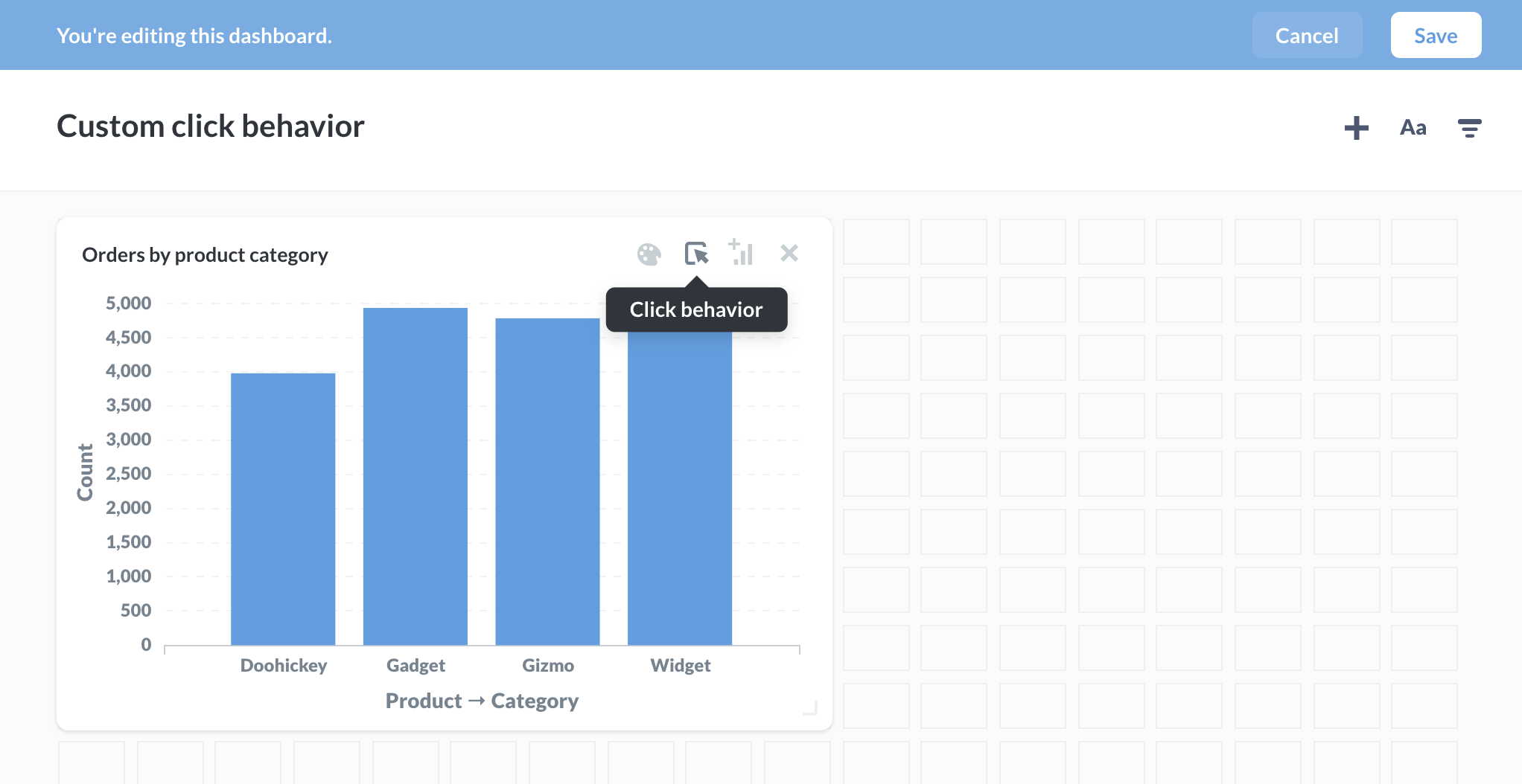 Click behavior icon