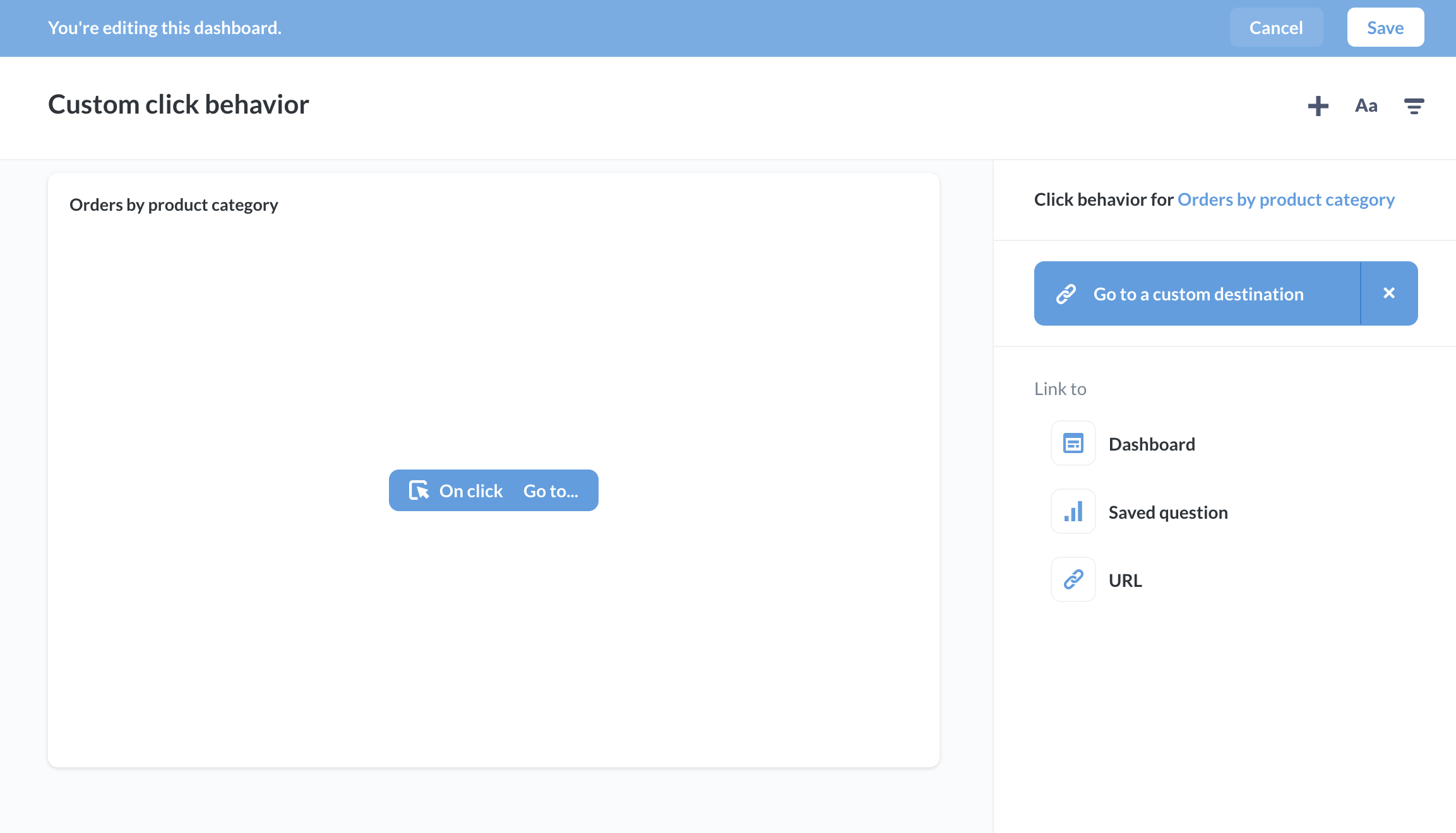 Custom destinations