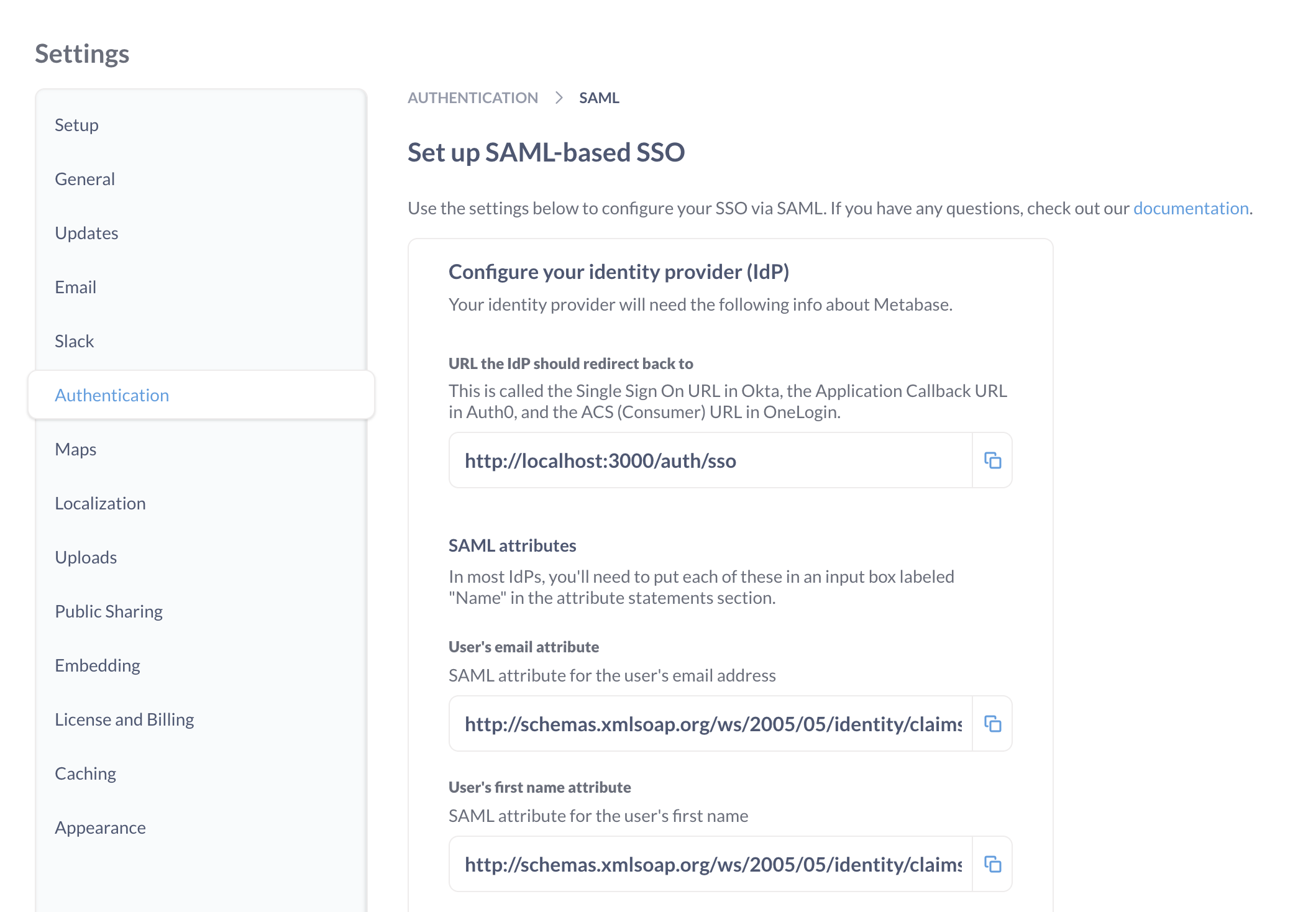 SAML form