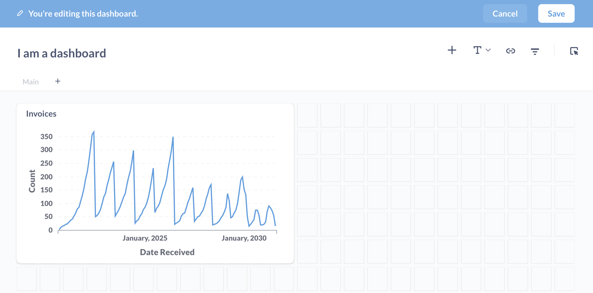 Editing dashboard