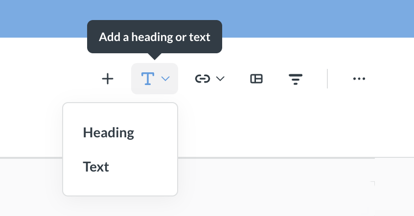 Text card menu