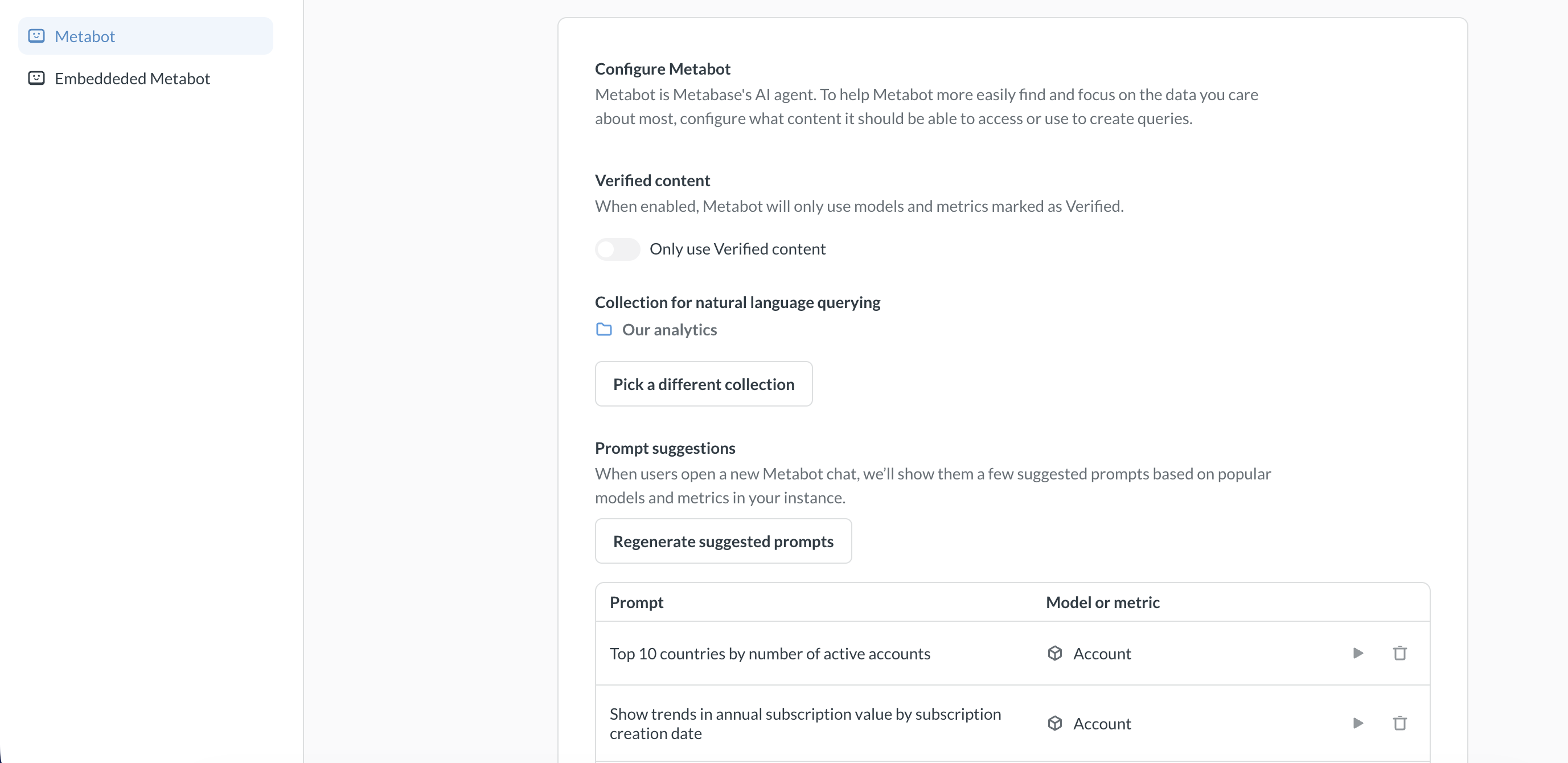 Metabot settings