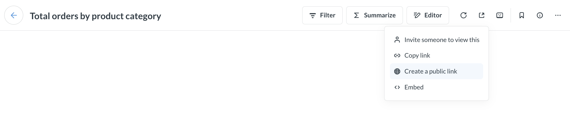 Create a public link for a question