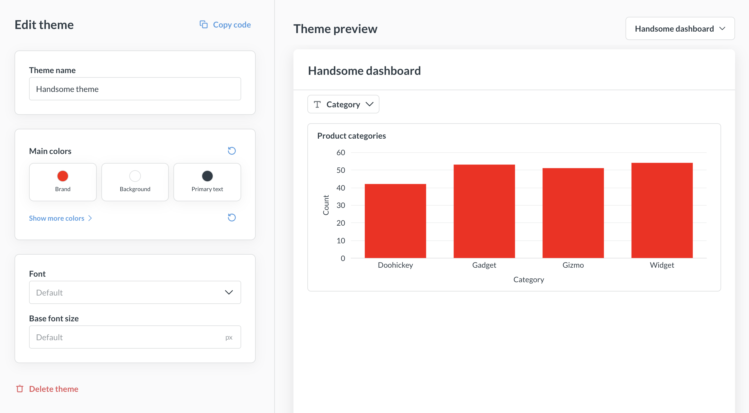 Theme editor